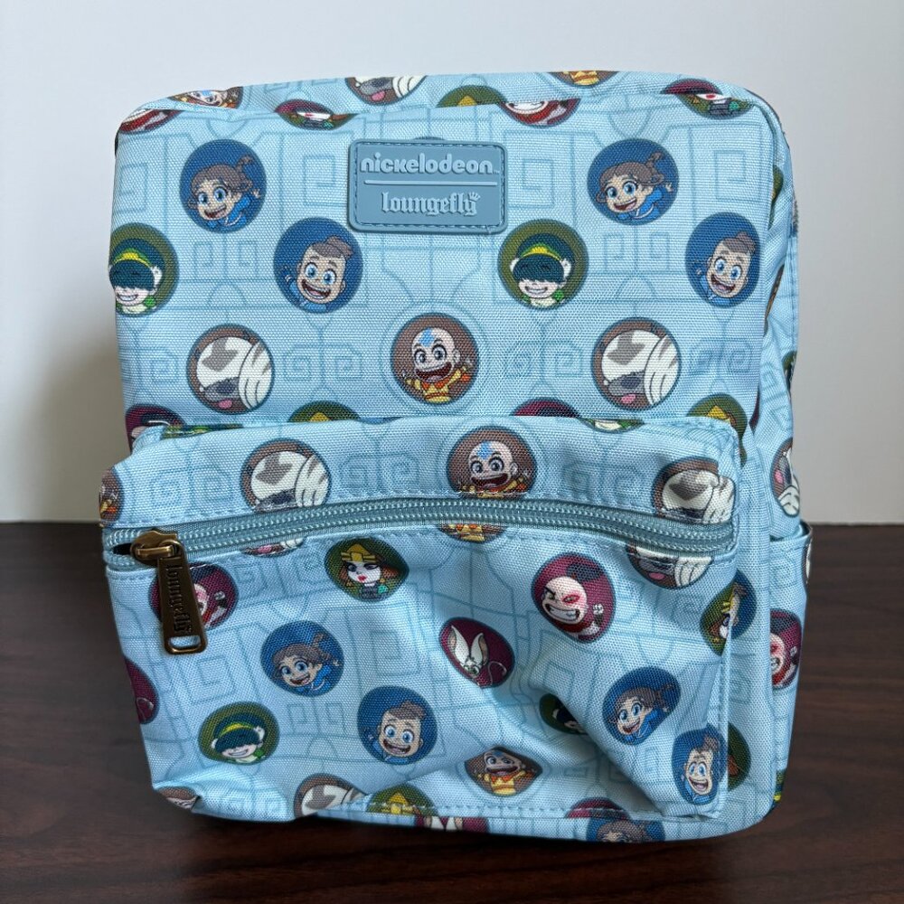 Loungefly Avatar The Last Airbender All-Over Print Nylon Square Mini Backpack